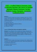CPEN &ndash; Certified Pediatric Emergency Nurse &NewLine;Certification Questions with Answers & Detailed &NewLine;Rationales Pediatric Emergency Nursing &vert; &NewLine;Pediatric Trauma &vert; Emergency Assessment &vert; &NewLine;Certification Review 