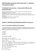 NERC Reliability Coordinator &lpar;RC&rpar; Practice Test v3 &ndash; Advanced&NewLine;Comprehensive Edition&NewLine;150 Multiple-Choice Questions &ndash; Advanced&sol;Hard Difficulty with&NewLine;Detailed Rationales