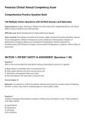 Fresenius Clinical Annual Competency Exam&NewLine;Comprehensive Practice Question Bank&NewLine;150 Multiple-Choice Questions with Verified Answers and Rationales