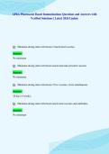 APhA Pharmacist Based Immunizations Questions and Answers with&NewLine;Verified Solutions &vert; Latest 2026 Update
