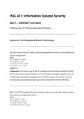 ISSC 451&colon; Information Systems Security &ndash; Comprehensive Study Guide and Practice Questions