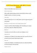 S-215 Exam Questions with 100&percnt; Correct&NewLine;Answers