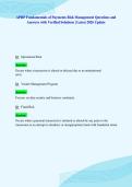 APRP Fundamentals of Payments Risk Management Questions and&NewLine;Answers with Verified Solutions &vert; Latest 2026 Update