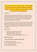 NUR 126 &vert; Community Health Nursing &vert; Public Health &NewLine;Nursing Study Guide &vert; Population Health &vert; 2026&sol;2027 &NewLine;Edition  Questions &vert; Original Evaluation with Verified &NewLine;Correct Answers and Rationales 