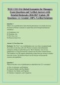 WGU C211 OA Global Economics for Managers &NewLine;Exam Questions and Verified Answers with &NewLine;Detailed Rationales 2026&sol;2027 Update &vert; 88 &NewLine;Questions &vert; A&plus; Graded &vert; 100&percnt; Verified Solutions 