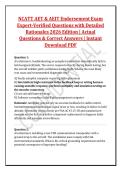 NCATT AET & AEIT Endorsement Exam &NewLine;Expert-Verified Questions with Detailed &NewLine;Rationales 2026 Edition &vert; Actual &NewLine;Questions & Correct Answers &vert; Instant &NewLine;Download PDF 
