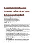 2026&sol;2027 Massachusetts LMHC Jurisprudence Exam S-Tier Test Bank &vert; 44&plus; Elite Vignettes & Rationales &lpar;MGL c&period; 123&comma; 51A&comma; 262 CMR&rpar;