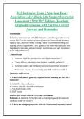 BLS Instructor Exam &vert; American Heart &NewLine;Association &lpar;AHA&rpar; Basic Life Support Instructor &NewLine;Assessment &vert; 2026&sol;2027 Edition Questions &vert; &NewLine;Original Evaluation with Verified Correct &NewLine;Answers and Rationales 