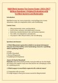 H&R Block Income Tax Course Exam &vert; 2026&sol;2027 &NewLine;Edition Questions &vert; Original Evaluation with &NewLine;Verified Answers and Rationales 