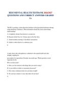 &NewLine;HESI MENTAL HEALTH TESTBANK 2026&sol;2027 QUESTIONS AND CORRECT ANSWERS GRADED A&plus;&NewLine;
