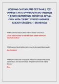 WGU D440 Health and Wellness Through Nutritional Science OA &vert; Practice Questions & Verified Answers &vert; 2025 Study Guide