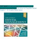 TEST BANK For Little and Falace's Dental Management of the Medically Compromised Patient&comma; 10th Edition by Craig Miller&comma; Verified Chapters 1 - 30&comma; Complete Newest Version
