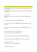 Anatomy & Physiology Final Exam Review question with actual ANSWER 2026&excl;&excl;&excl;