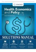 Test Bank for Health Economics and Policy&comma; 8th Edition &lpar;James Henderson&comma; 2023&rpar; &vert; All Chapters 1&ndash;17 Covered
