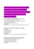 ATI RN Adult Medical Surgical 2025 &vert; Comprehensive Practice Questions & Detailed Answers
