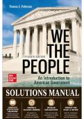 Test Bank for We the People&comma; 15th Edition &lpar;Thomas Patterson&rpar; &vert; All Chapters 1&ndash;17 Covered