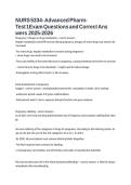 NURS 5334- Advanced Pharm-Test 1Exam Questions and Correct Answers  2025-2026