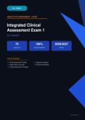 ICA Integrated Clinical Assessment Exam 1 Actual Exam 2026&sol;2027 &ndash; Complete Exam-Style Questions &vert; 100&percnt; Verified &ndash; Pass Guaranteed &ndash; A&plus; Graded&NewLine;&NewLine;
