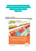 Complete Test Bank for Pharmacology Clear and Simple&colon; A Guide to Drug Classifications and Dosage Calculations&comma; &lbrack;X&rsqb;th Edition by Cynthia J&period; Watkins &ndash; All 21 Chapters with Verified Answers