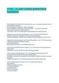 CTCD - FLASH CARDS QUESTIONS ANSWERS