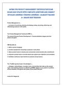 AIPMM CPM PRODUCT MANAGEMENT CERTIFICATION EXAM&NewLine;EXAM 2025 UPDATE WITH COMPLETE QUESTIONS AND CORRECT&NewLine;DETAILED ANSWERS &lpar;VERIFIED ANSWERS&rpar; &vert;ALREADY GRADED&NewLine;A&plus;&vert;BRAND NEW VERSION&excl;&excl; 