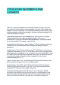 CTCM STUDY QUESTIONS eAND ANSWERS