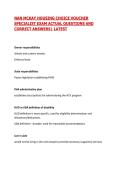 NAN MCKAY HOUSING CHOICE VOUCHER SPECIALIST EXAM ACTUAL QUESTIONS AND CORRECT ANSWERS&vert; LATEST