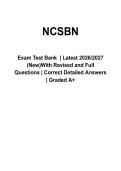 NCSBN Exam Test Bank &vert; Revised Practice Questions & Detailed Answers &vert; Comprehensive Nursing Review 2026&ndash;2027 PDF