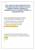 Adult Health II Final Exam &vert; 130 Practice Questions & Detailed Answers &vert; 2025 Study Guide