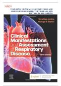 Test Bank For Clinical Manifestations And Assessment Of Respiratory Disease&comma; 9th Edition &lpar;Des Jardins&rpar; &vert; All Chapters &vert; Questions & 100&percnt; Verified Answers And Rationales &vert; Graded A&plus;
