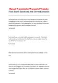 Manual Transmission&sol;Transaxle Principles Final Exam Questions and Correct Answers
