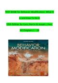 TEST BANK for Behavior Modification&colon; What It &NewLine;Is and How To Do It&NewLine;12th Edition by Garry Martin & Joseph J&period; Pear&period;&NewLine;All Chapters 1 - 29