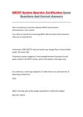 ERCOT System Operator Certification Exam Practice Questions and Correct Answers