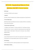 BUSI 240 - Organizational Behavior Exam&NewLine;Questions with 100&percnt; Correct Answers
