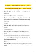 BUSI 240 - Organizational Behavior I &lpar;LUO&rpar; &vert;&NewLine;Section Questions with 100&percnt; Correct Answers