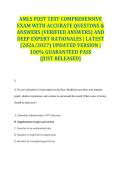 AMLS POST TEST COMPREHENSIVE EXAM WITH ACCURATE QUESTONS & ANSWERS &lpar;VERIFIED ANSWERS&rpar; AND DEEP EXPERT RATIONALES &vert; LATEST &lpar;2026&sol;2027&rpar; UPDATED VERSION &vert; 100&percnt; GUARANTEED PASS &lbrace;JUST RELEASED&rcub;