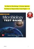 Test Bank For Microbiology&colon; A Systems Approach&comma; 7th Edition &lpar;Cowan & Smith&rpar; &vert; All Chapters 1&ndash;25&vert; Questions 
