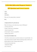 NURS 8026 Differential Diagnosis Module 12&NewLine;PFT Questions and Correct Answers