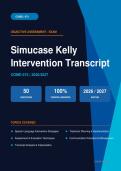 COMD 674 Simucase Kelly Intervention Transcript Exam Actual Exam 2026&sol;2027 &ndash; Complete Exam-Style Questions &vert; 100&percnt; Verified &ndash; Pass Guaranteed &ndash; A&plus; Graded&NewLine;&NewLine;