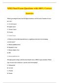 N582 Final Exam Questions with 100&percnt; Correct&NewLine;Answers