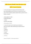 N582 Women Health Exam Questions with&NewLine;100&percnt; Correct Answers