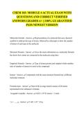 CHEM 103&colon; MODULE 4 ACTUAL EXAM WITH QUESTIONS AND CORRECT VERIFIED ANSWERS GRADED A&plus; &vert;&vert; 100&percnt; GUARANTEED PASS NEWEST VERSION