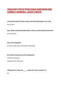 TEXAS EXT TYPE B TFM02 EXAM QUESTIONS AND CORRECT ANSWERS&vert; LATEST UPDATE