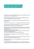 CTCM CERTIFICATION EXAe QUESTIONS AND ANSWERS