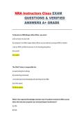  NRA Instructor Class Exam Questions and Verified Answers &vert; Complete NRA Instructor Certification Study Guide