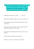 PORTAGE BIOCHEMISTRY MODULE 8 ACTUAL EXAM WITH QUESTIONS AND CORRECT VERIFIED ANSWERS GRADED A&plus; &vert;&vert; 100&percnt; GUARANTEED PASS NEWEST VERSION&NewLine;