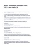 ASWB Social Work Bachelor Level LSW Exam-Graded A
