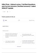 HRM Final - Kahoot review &vert; Verified Questions and Correct Answers &lpar;Verified Answers&rpar; &vert; Latest 2026&sol;27 Update