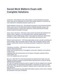 Social Work Midterm Exam with Complete Solutions
