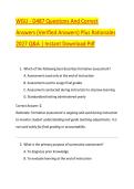 WGU - D487 Questions And Correct &NewLine;Answers &lpar;Verified Answers&rpar; Plus Rationales &NewLine;2027 Q&A &vert; Instant Download Pdf 
